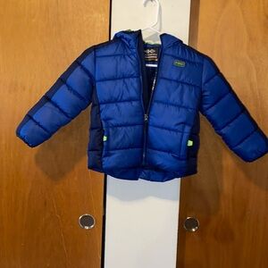 💙💚💙NWOT Hawke & Co. Color block Blue/Navy/Green Winter Hooded Puffer Jacket